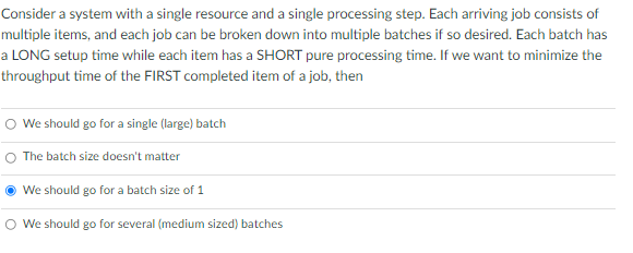 Consider a system with a single resource and a