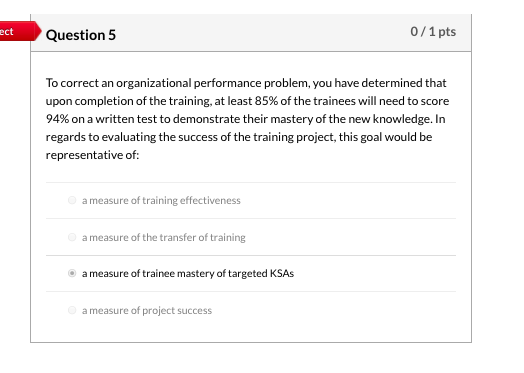 mect Question 5 0/1 pts To correct an