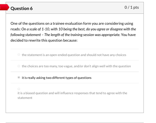 mect Question 5 0/1 pts To correct an