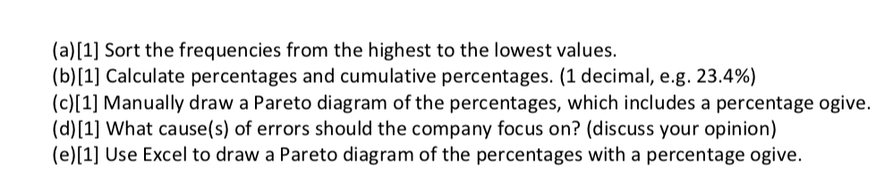 Consider an order handling process with different