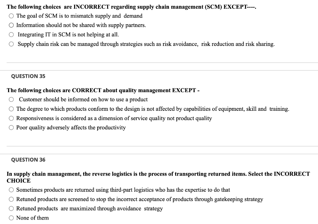 QUESTION 31 Ethical conduct in quality