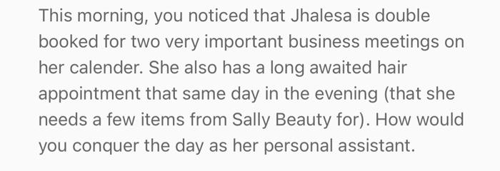 This morning, you noticed that Jhalesa is double