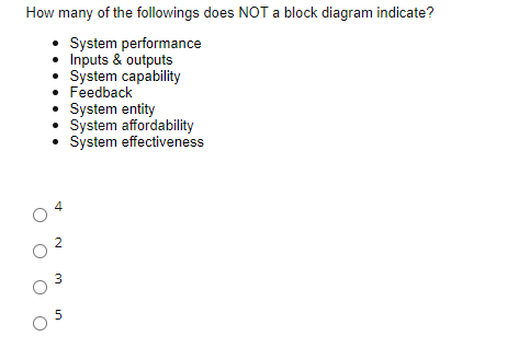 How many of the followings does NOT a block