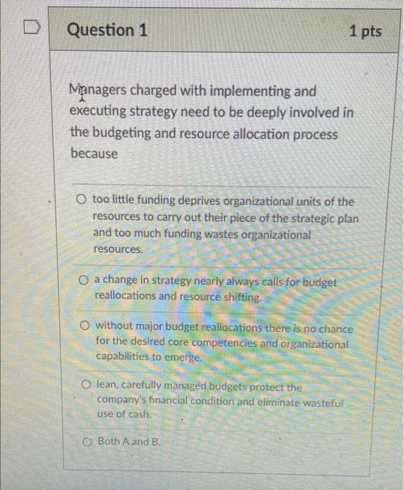 Question 1 1 pts Nipnagers charged with