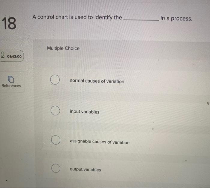 An X chart is used to track a process with binary