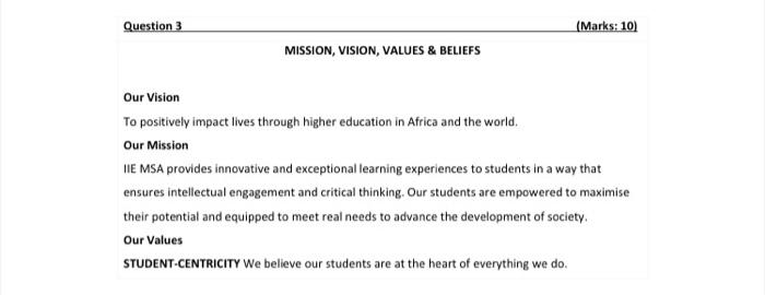 Question 2 (Marks: 15) Q.2.1 Organisations face