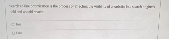 Search engine optimization is the process of