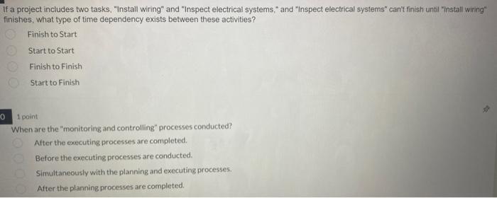 If a project includes two tasks, "Install wiring"