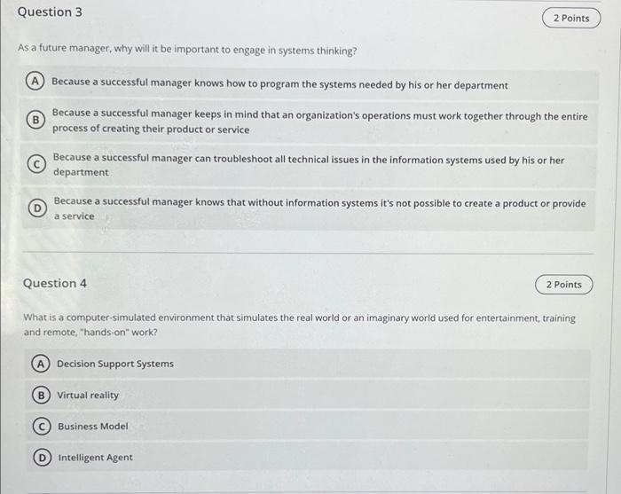 Question 1 2 Points What is the difference