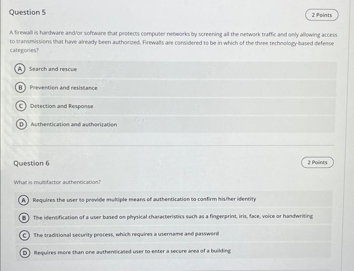 Question 1 2 Points What is the difference
