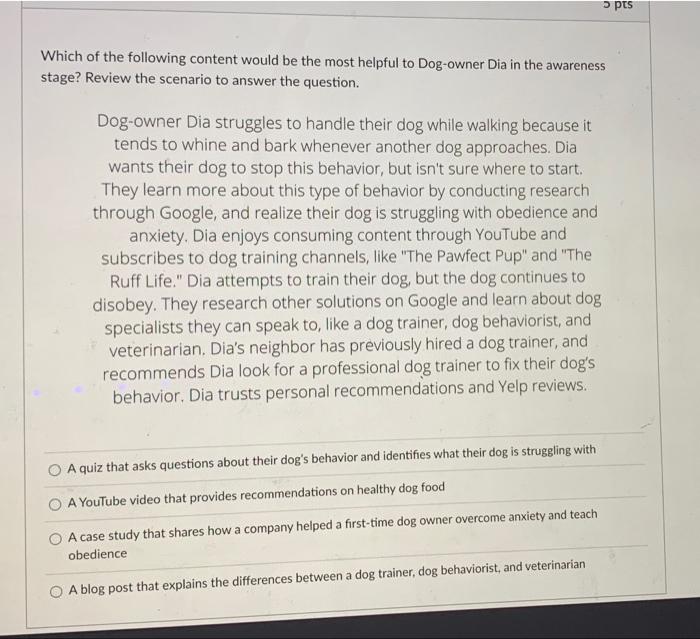 Which of the following content would be the most