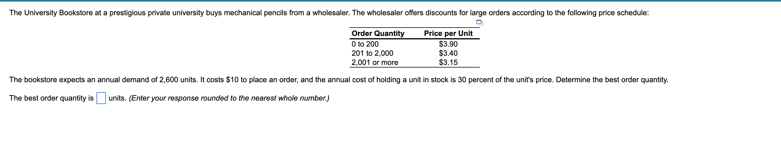 The University Bookstore at a prestigious private