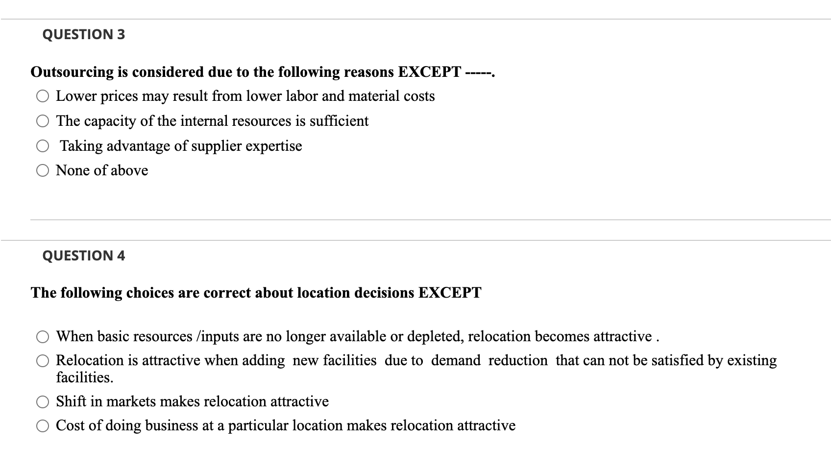 Processing times and due dates for four jobs