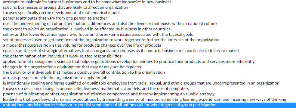 what is the correct matching anwers Validation