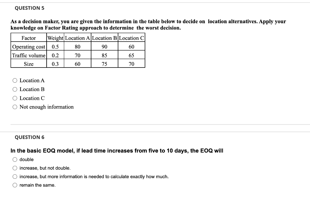 Processing times and due dates for four jobs