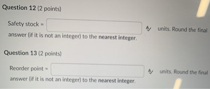 [Chapter 12] Safety Stock The daily demand for a