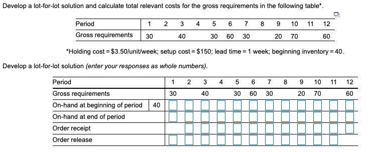 The total cost is = $ ______ (enter your response