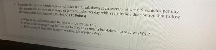 1. Consider the penon which repairs vehicles that