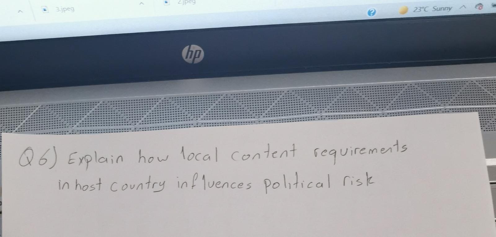 3.jpeg ? 23C Sunny hp Q6) Explain how local