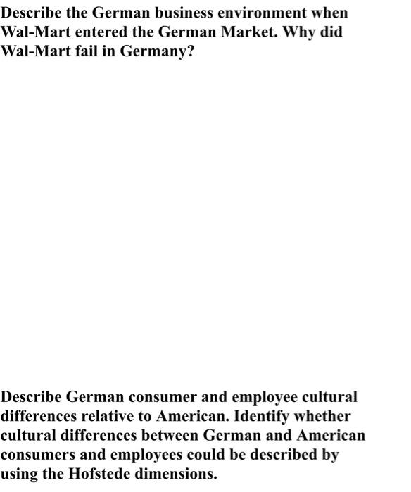 Pls help with a and b about this case Walmart: An