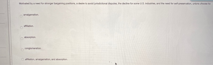 Motivated by a need for stronger bargaining