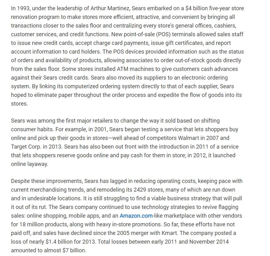 Will Technology Save Sears? Sears, Roebuck used