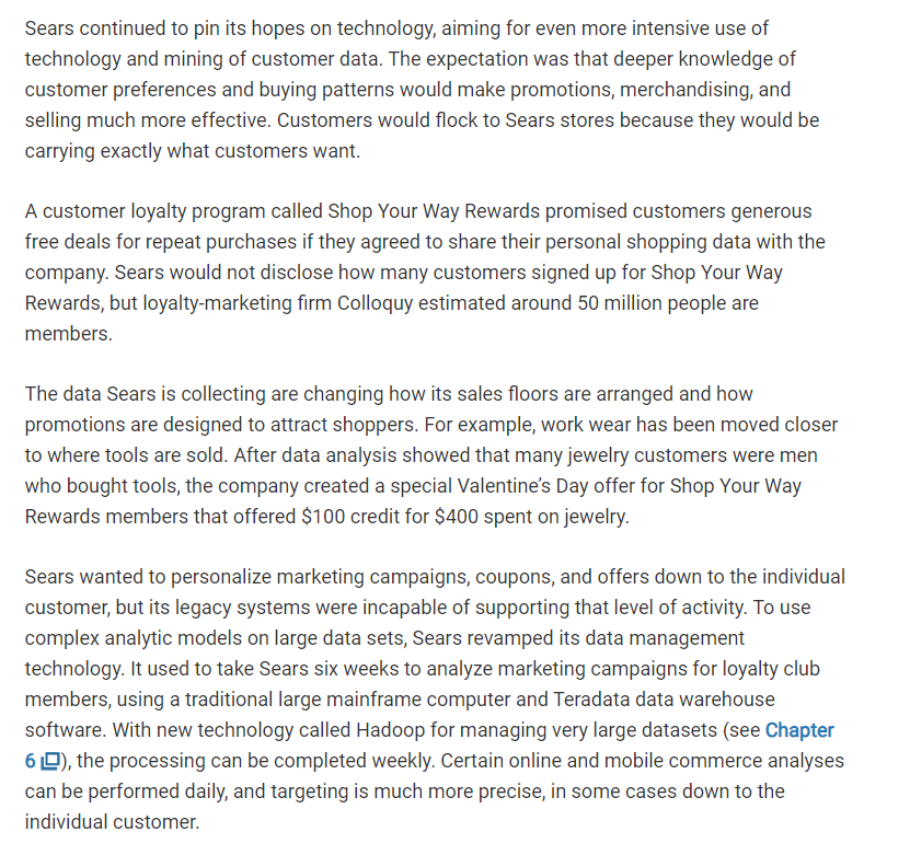 Will Technology Save Sears? Sears, Roebuck used