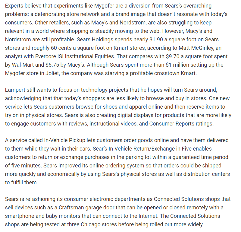 Will Technology Save Sears? Sears, Roebuck used