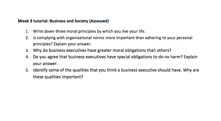 Week 3 tutorial: Business and Society (Assessed)