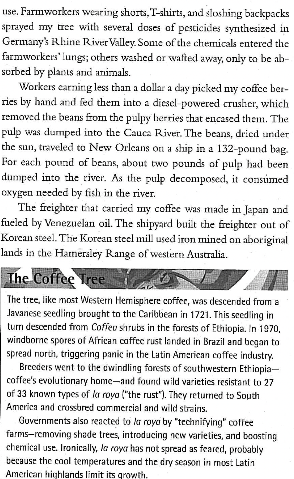 Assignment Directions: Coffee Article: Chapter 1