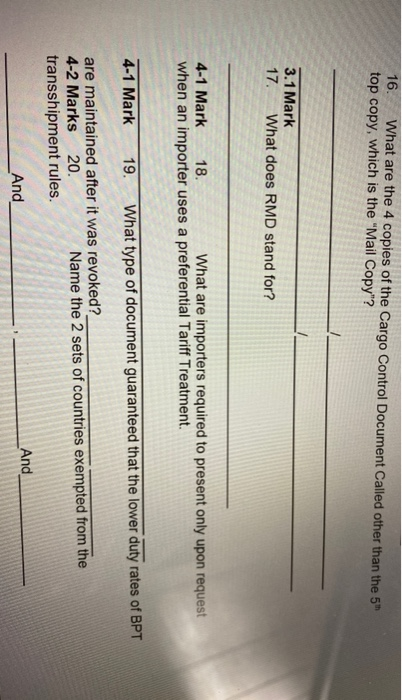 3-1 Mark 11. What is the purpose of a Cargo