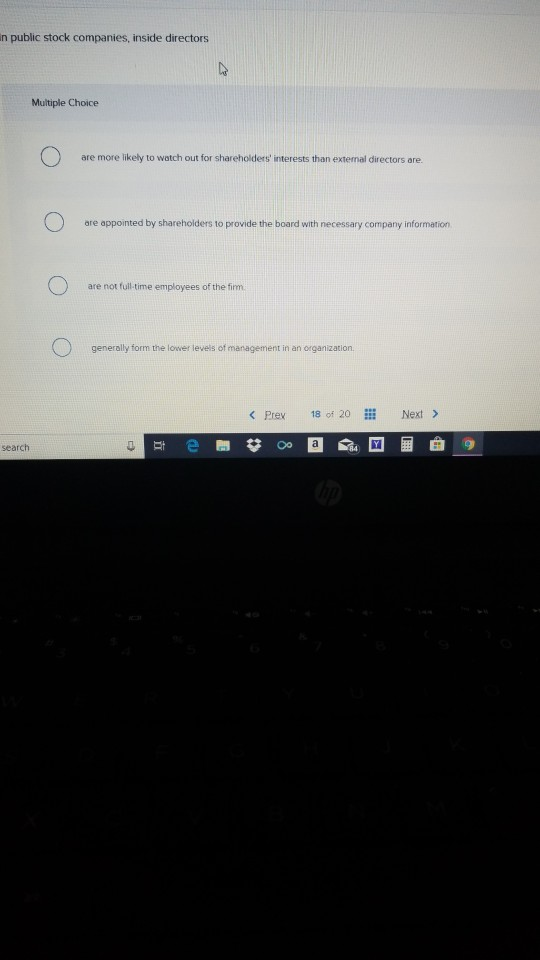in public stock companies, inside directors