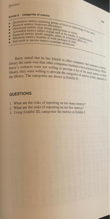 Read "The Need for Project Management Metrics (C)