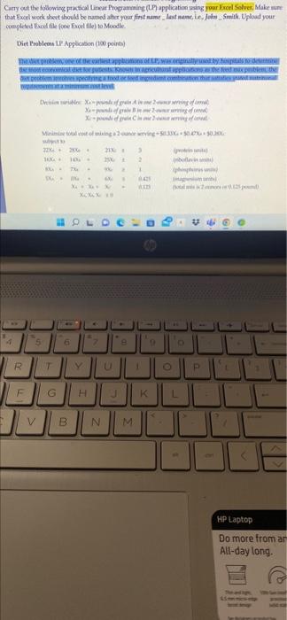 Carry out the following practical Linear