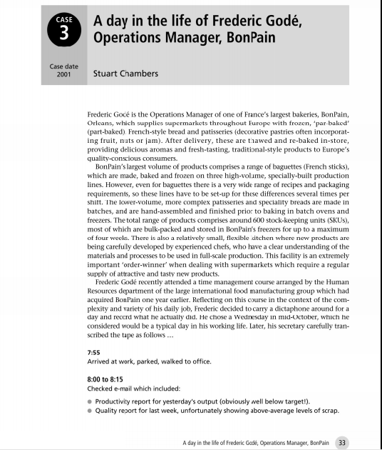 Subject: MGT 314 - Operations Management