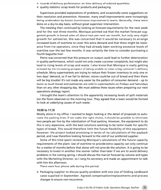 Subject: MGT 314 - Operations Management