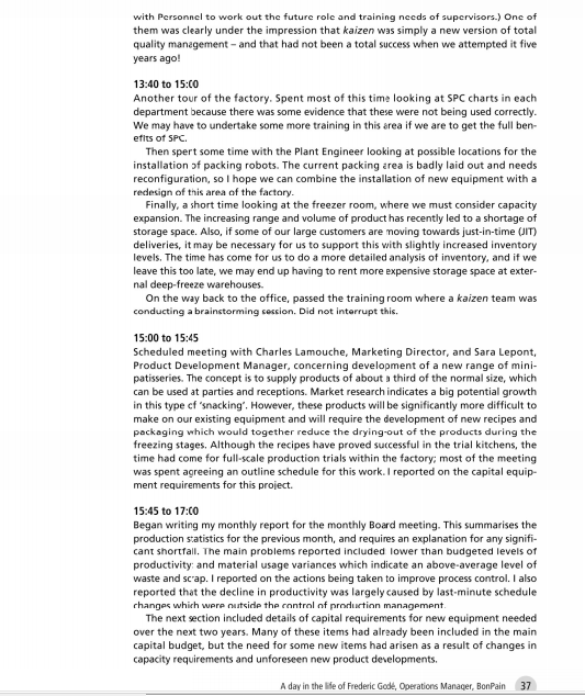 Subject: MGT 314 - Operations Management