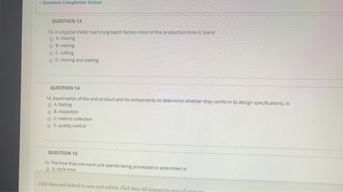 Question Completion Status: QUESTION 9 09