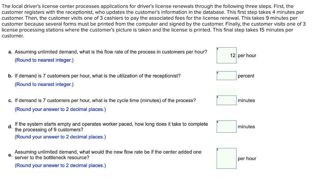 please answer a-e. I don't know if 