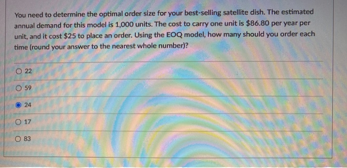 Daily demand for a certain product is normally