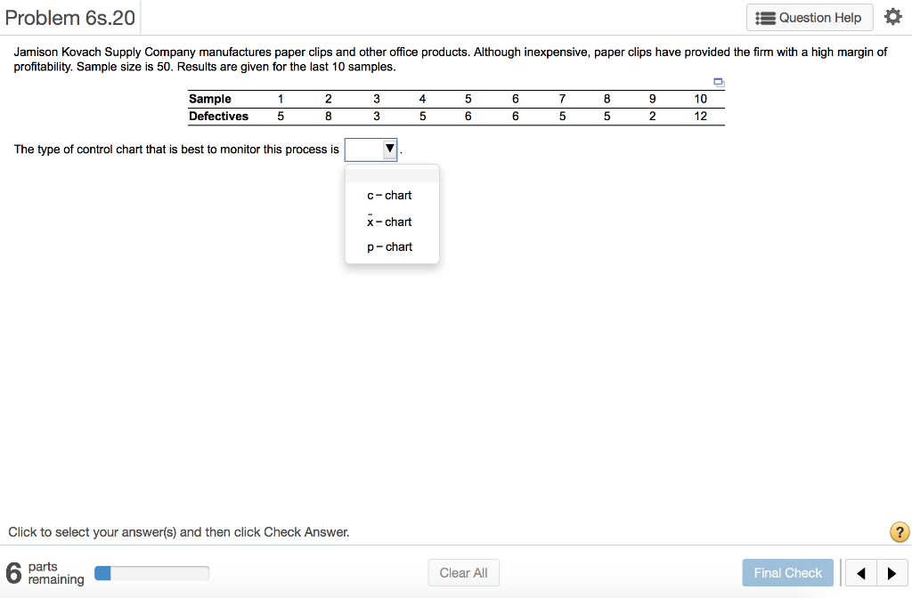 Problem 6s.20 s Question Help o Jamison Kovach