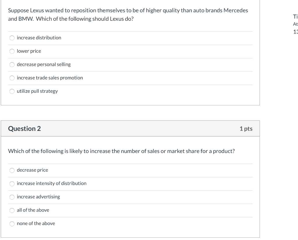 Suppose Lexus wanted to reposition themselves to