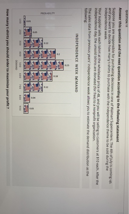 QUESTION 11 Answer this question and the next