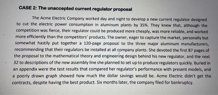 The following six Mini Case Studies show how poor