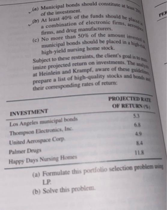 solve in the 3 steps : 1- decision variables, 2-