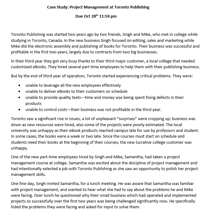 Case Study: Project Management at Toronto