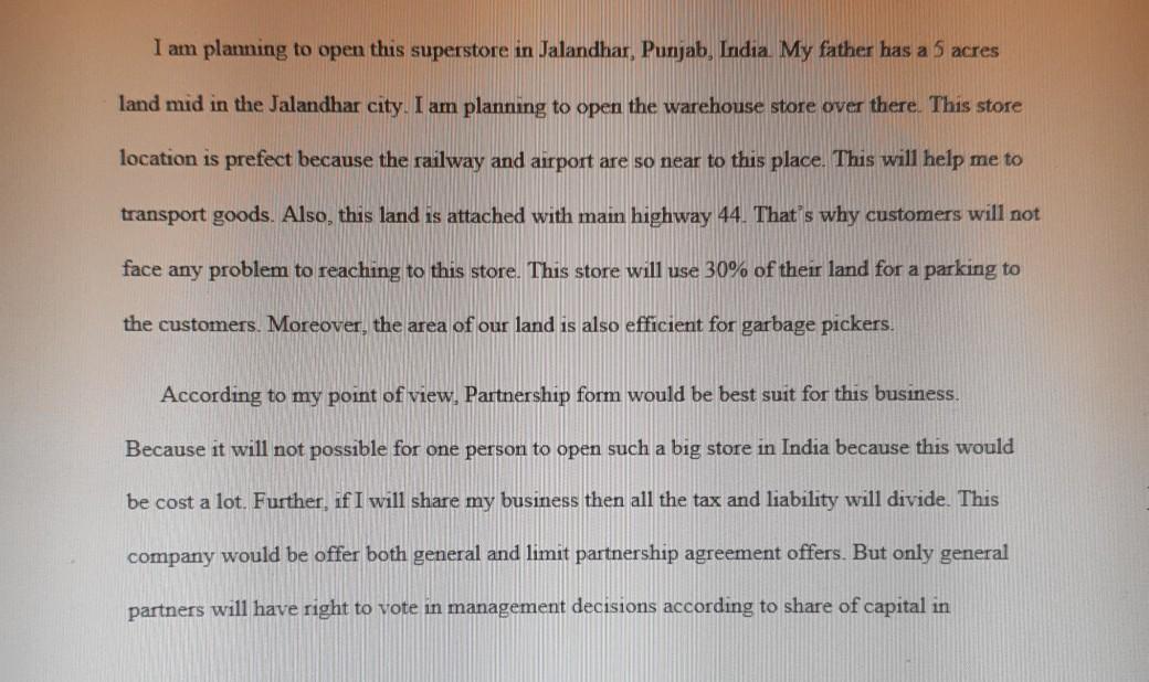 This is a question of the case study. I have