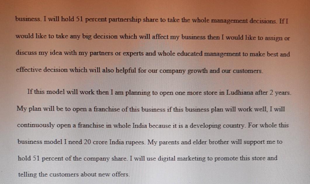 This is a question of the case study. I have