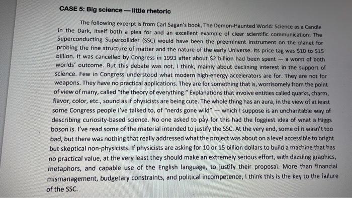 The following six Mini Case Studies show how poor