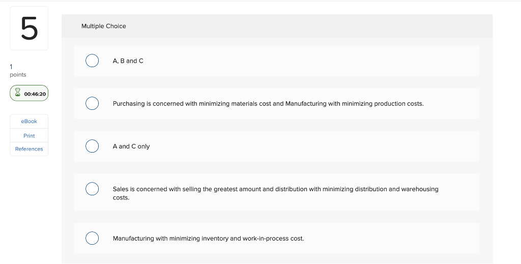 MC Qu. 43 The four sub-functions: procurement,